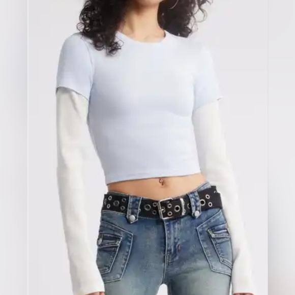 *NWT* BP. Layered Look Long Sleeve T-Shirt Size S - Picture 1 of 4